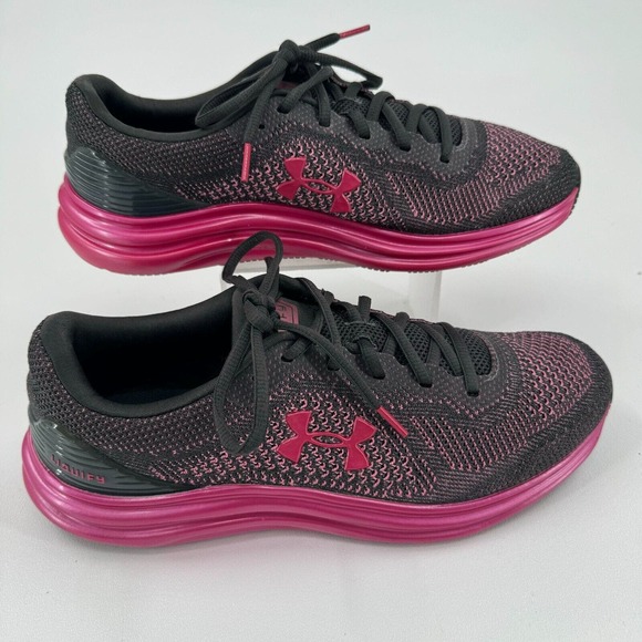 Under Armour Shoes - Under Armour Liquify Rebel WOMENS Black Pink Lace Up Running Shoes Sneakers 11